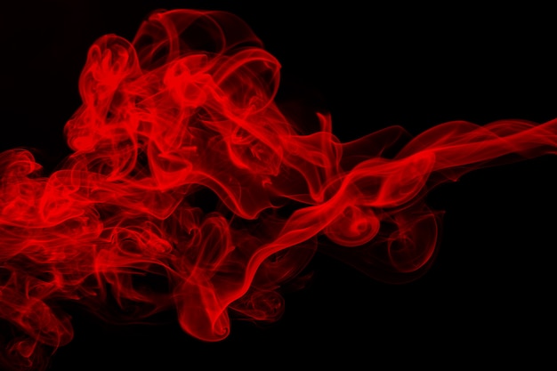 Abstract red smoke flowing