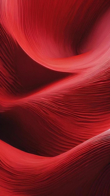 抽象的な赤い滑らかな波線