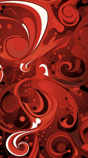 Photo abstract red swirl background