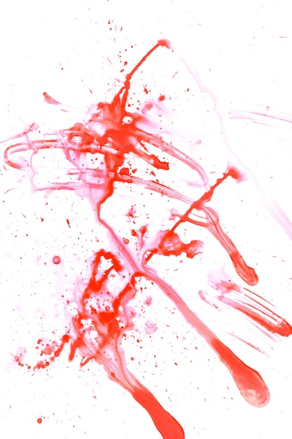 Photo abstract red watercolor paint splash space. red watercolor splash isolated on white