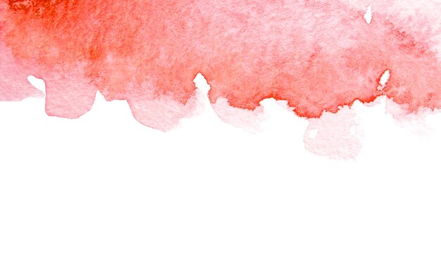 Abstract red watercolor on white background