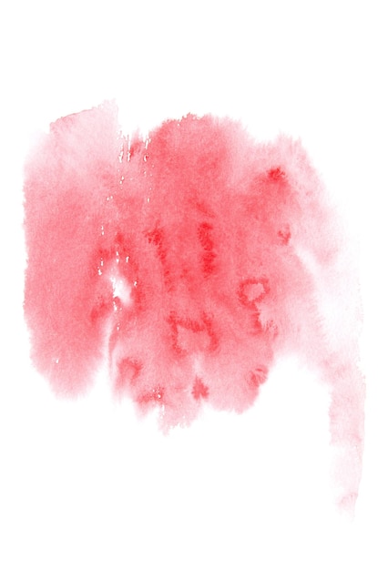 Abstract red watercolor on white background