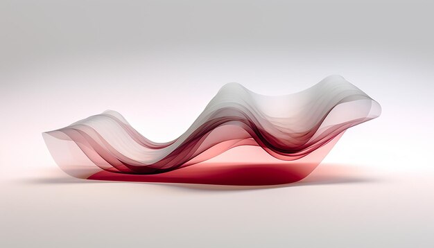 a abstract red wave in the style of sparse use of color dark white and pink