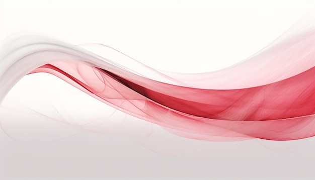 Photo a abstract red wave in the style of sparse use of color dark white and pink