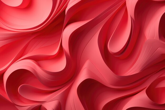 Photo abstract red waves background texture