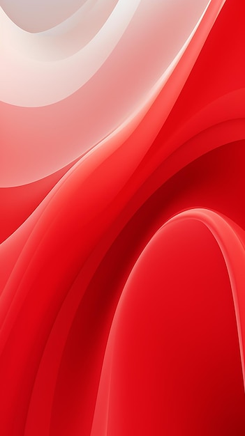 Abstract Red Wavy Background with White Color Waves