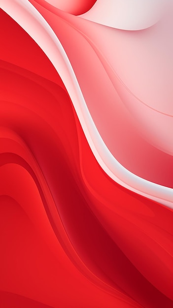 Abstract Red Wavy Background with White Color Waves