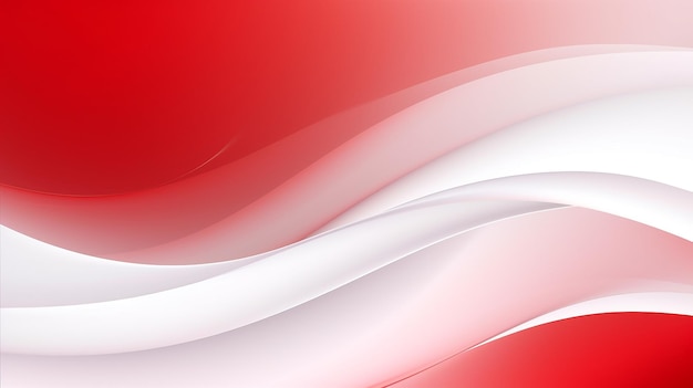 Abstract Red Wavy Background with White Color Waves