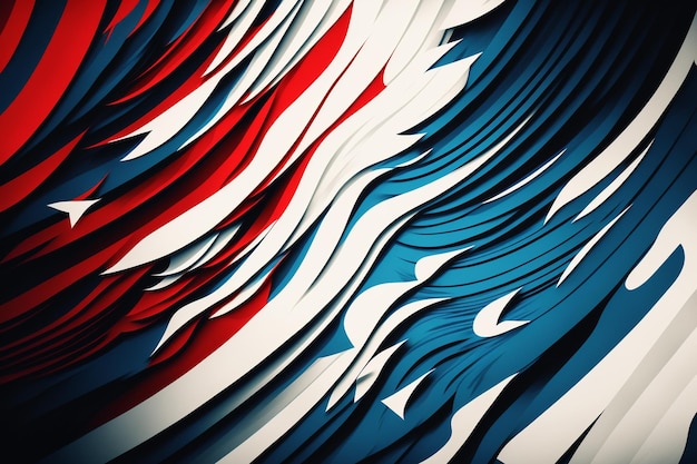 Фото Абстрактный красный белый и синий фон на день независимости