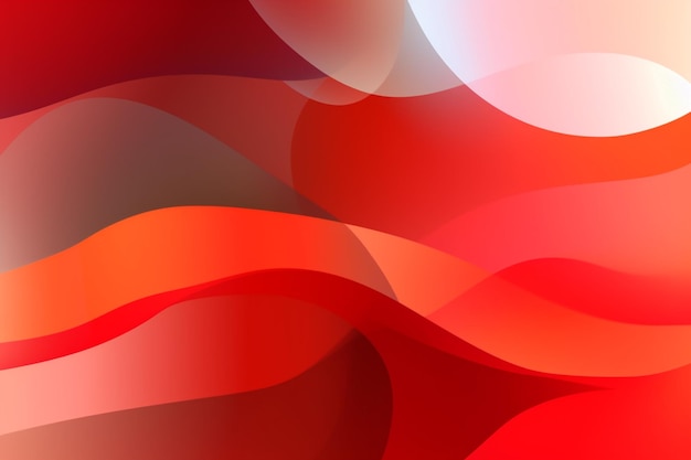 抽象的な赤と白の背景と波状の形状の生成 ai