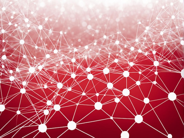 abstract red and white virtual network design element for technology background connectivity bac