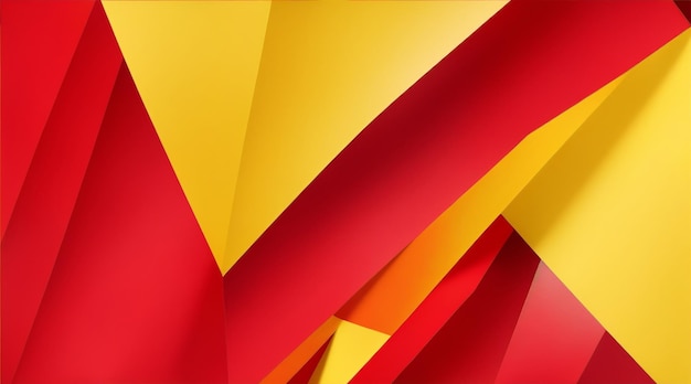 Abstract red and yellow background with diagonal elements. Generative AI.