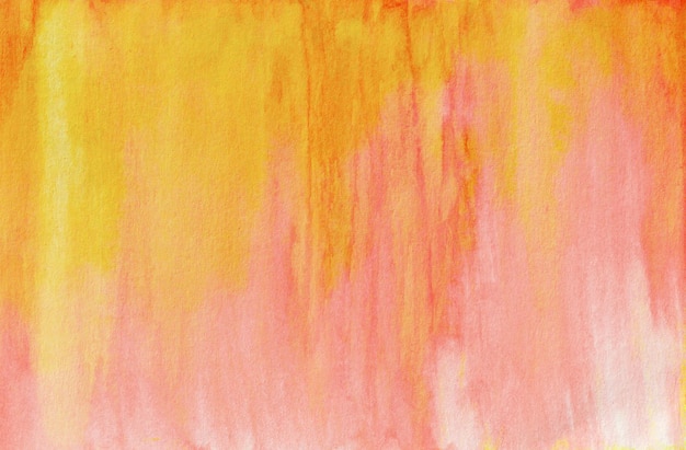 抽象的な赤と黄色の水彩画のオンブルの背景のテクスチャ