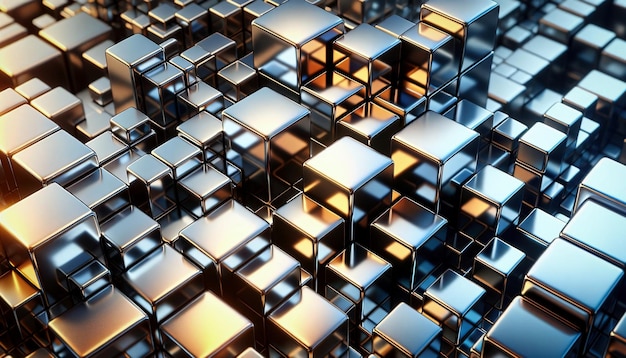 abstract reflective cube background