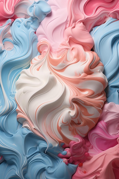 Photo abstract relief background of colorful ice cream