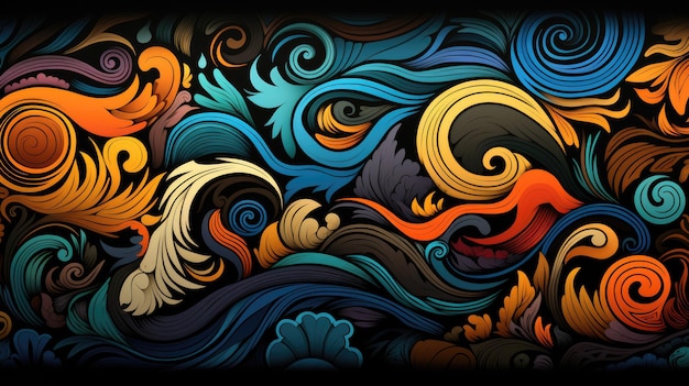 an abstract representation of Indonesian batik patterns