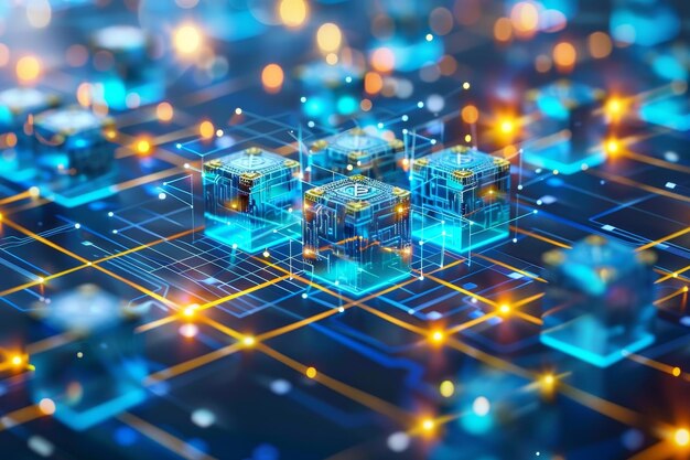 abstract representation of the scalability challenges faced by blockchain networks showcase the scalability challenges faced by blockchain networks and potential solutions