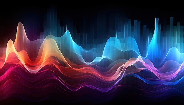 Abstract representation of sound waves illustrating the impact of audiobased media