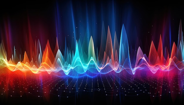 Abstract representation of sound waves illustrating the impact of audiobased media