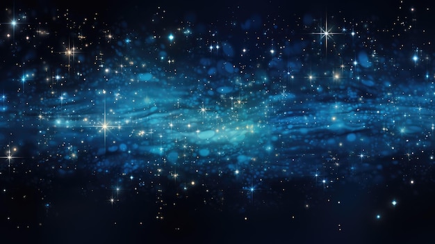 абстрактное изображение звездного ночного неба с выдающейся сияющей звездой