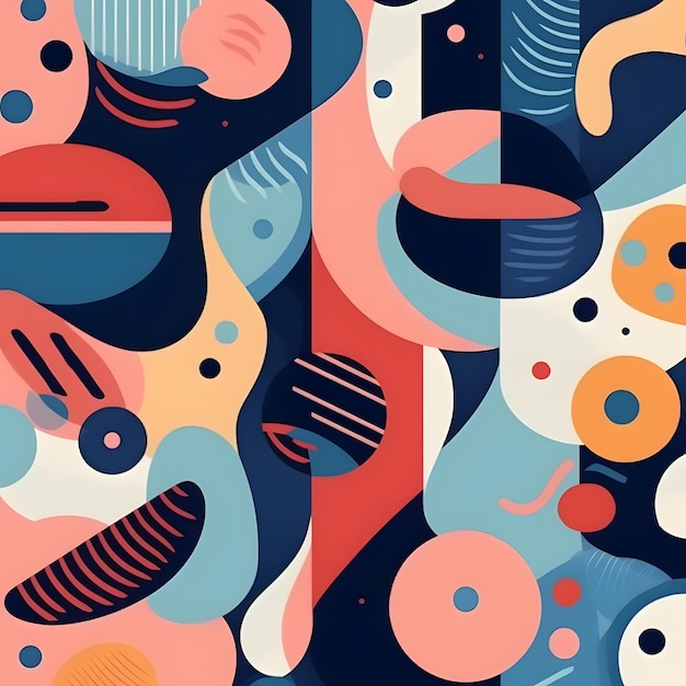 Premium AI Image | Abstract retro pattern