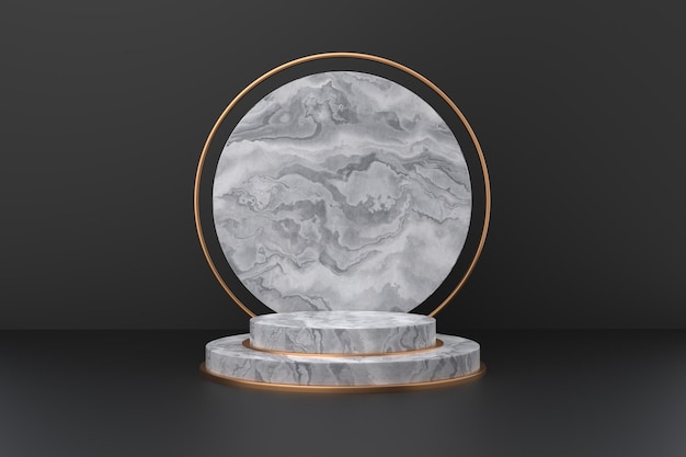 Abstract rock marble background for cosmetic product display podium 3d rendering 3d illustration