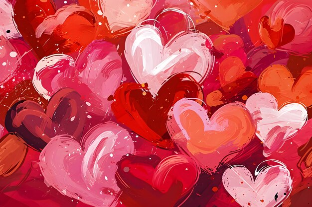 Photo abstract romantic background with hearts love valentines day wedding