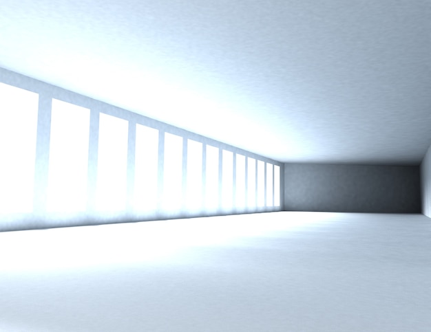 Abstract room with window and light . 3d rendered illustration