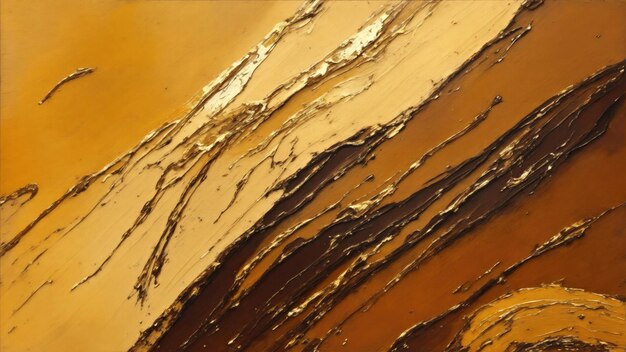 Abstract rough brown and gold brushstroke texture