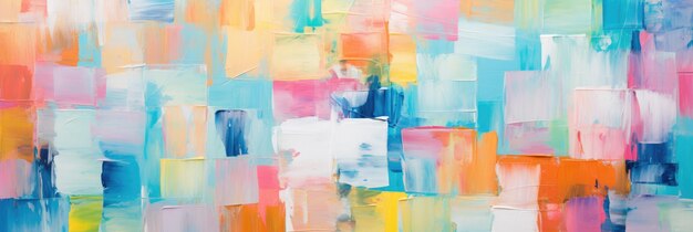 Abstract rough colorful art painting texture with oil brushstroke on canvas Generative AI