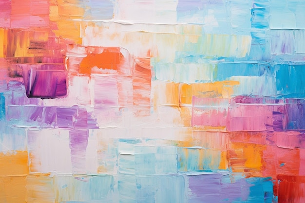 Foto abstract ruvida colorata multicolore pittura d'arte consistenza con pittura a pennello a olio su tela