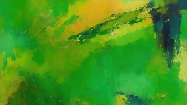 Abstract rough green and multicolored oil brushstroke painting texture background