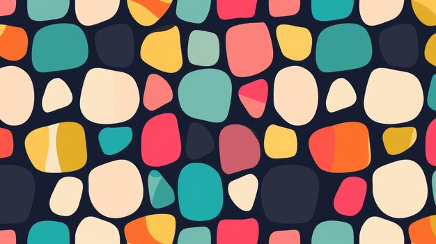 Abstract rounded square pattern with vibrant colors