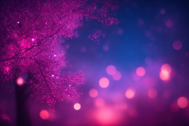 Abstract roze bokeh achtergrond met boom Kerstmis en Nieuwjaar