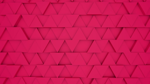 Abstract roze moderne architectuur 3D-achtergrond met roze driehoek op de muur