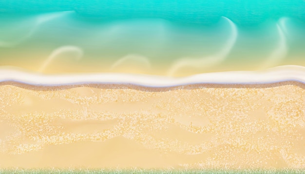 Abstract sand beach with sunlight in a beautiful turquoise water wave background photo