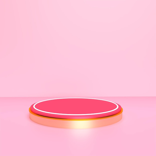Abstract scene background Cylinder podium on pink background