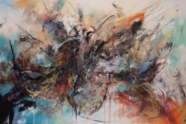 Abstract schilderij geschilderd met olieverf