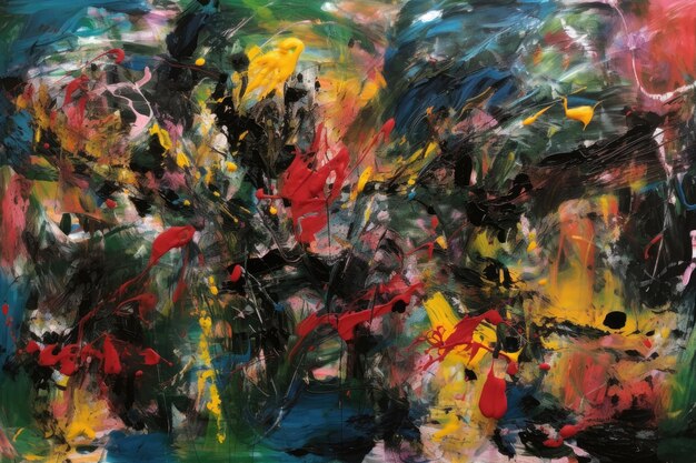 Abstract schilderij geschilderd met olieverf