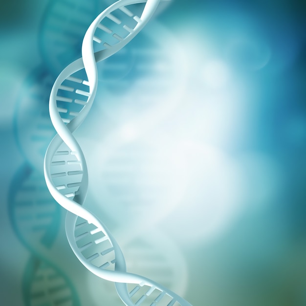 Абстрактный научный фон с нитями ДНК