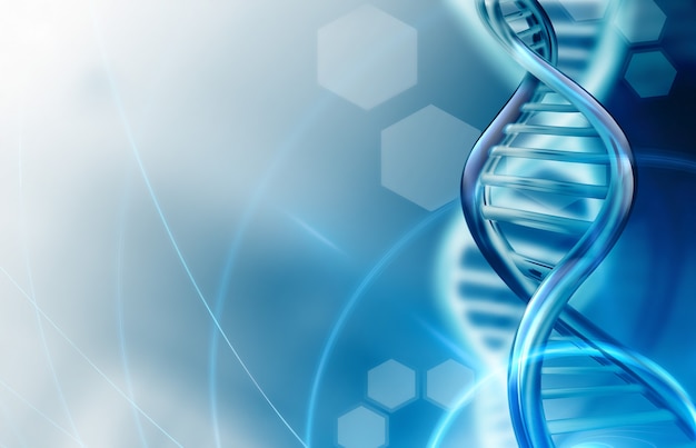 Photo abstract science background with dna strands