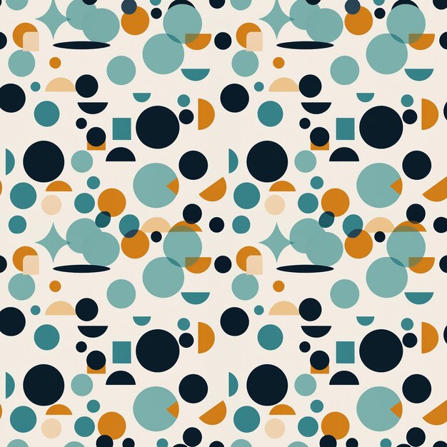 Abstract seamless geometric shape pattern in vector style