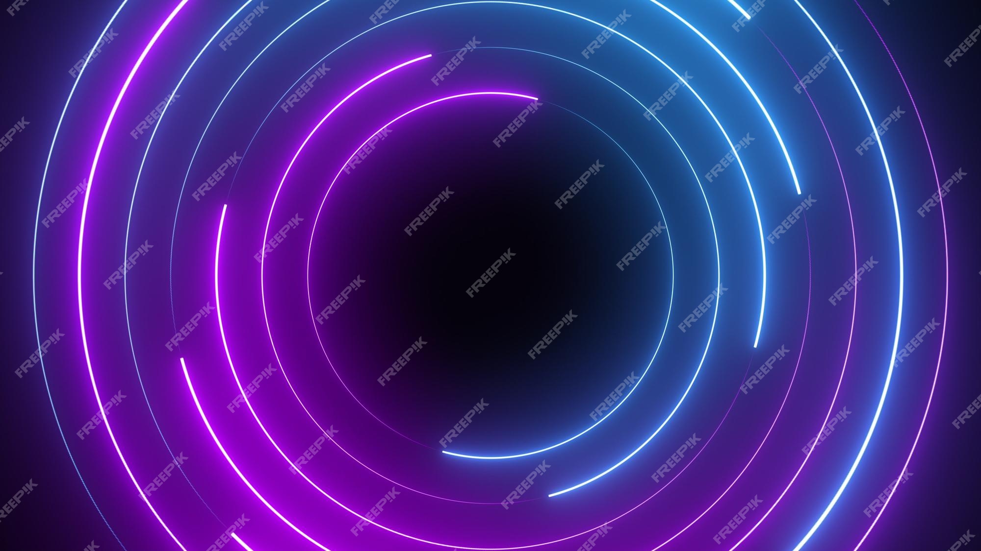 Premium Photo | Abstract seamless loop neon circle blue and purple neon  circles hitech motion background seamless loop video 3d animation