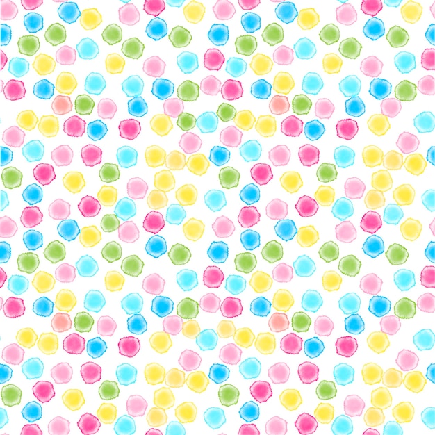 Abstract seamless multicolor watercolor dot background