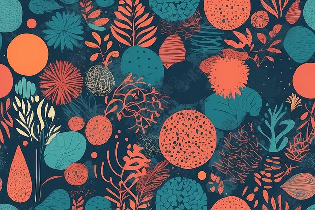 Abstract seamless pattern from different shapesVector illustration Eps 8