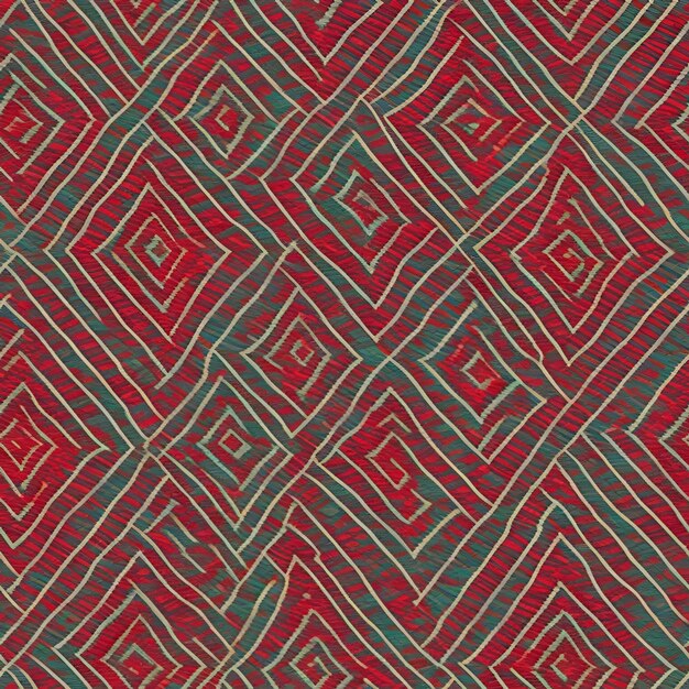 Abstract seamless vintage tribal fabric colorful pattern background generative ai illustration art