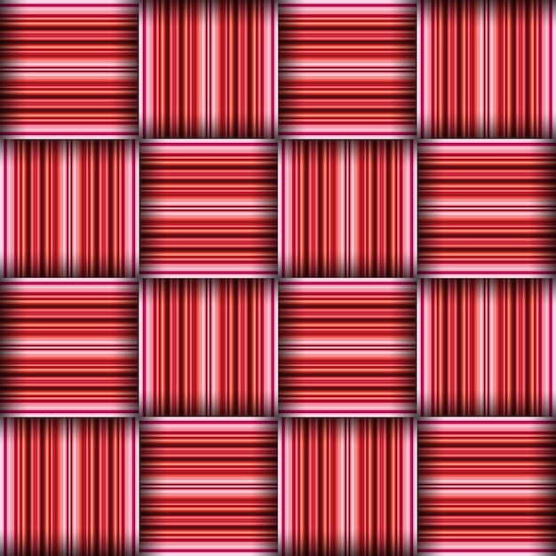 Abstract seamless woven pattern texture Square seamless pattern Red Stripes Pink Lines and squares