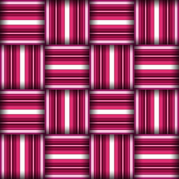 Photo abstract seamless woven pattern texture. square seamless pattern. red stripes. pink lines and squares.