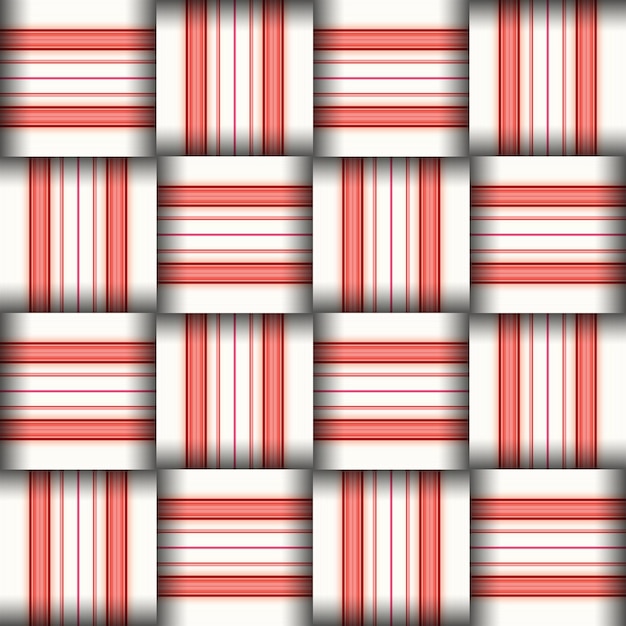 Abstract seamless woven pattern texture. Square seamless pattern. Red Stripes. Pink Lines and squares.