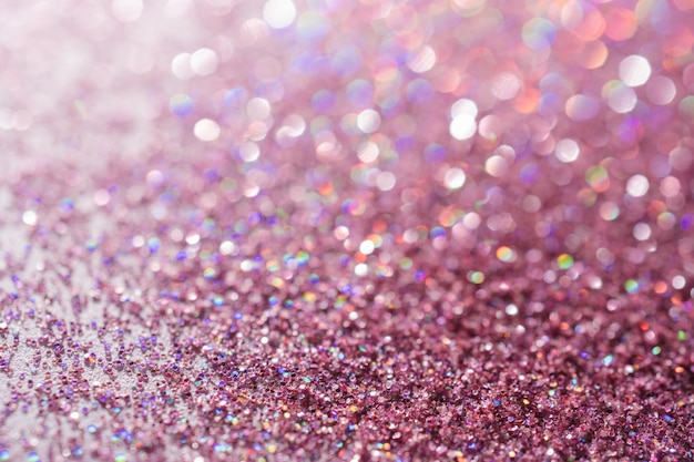 Abstract sequin background with shining festive bokeh